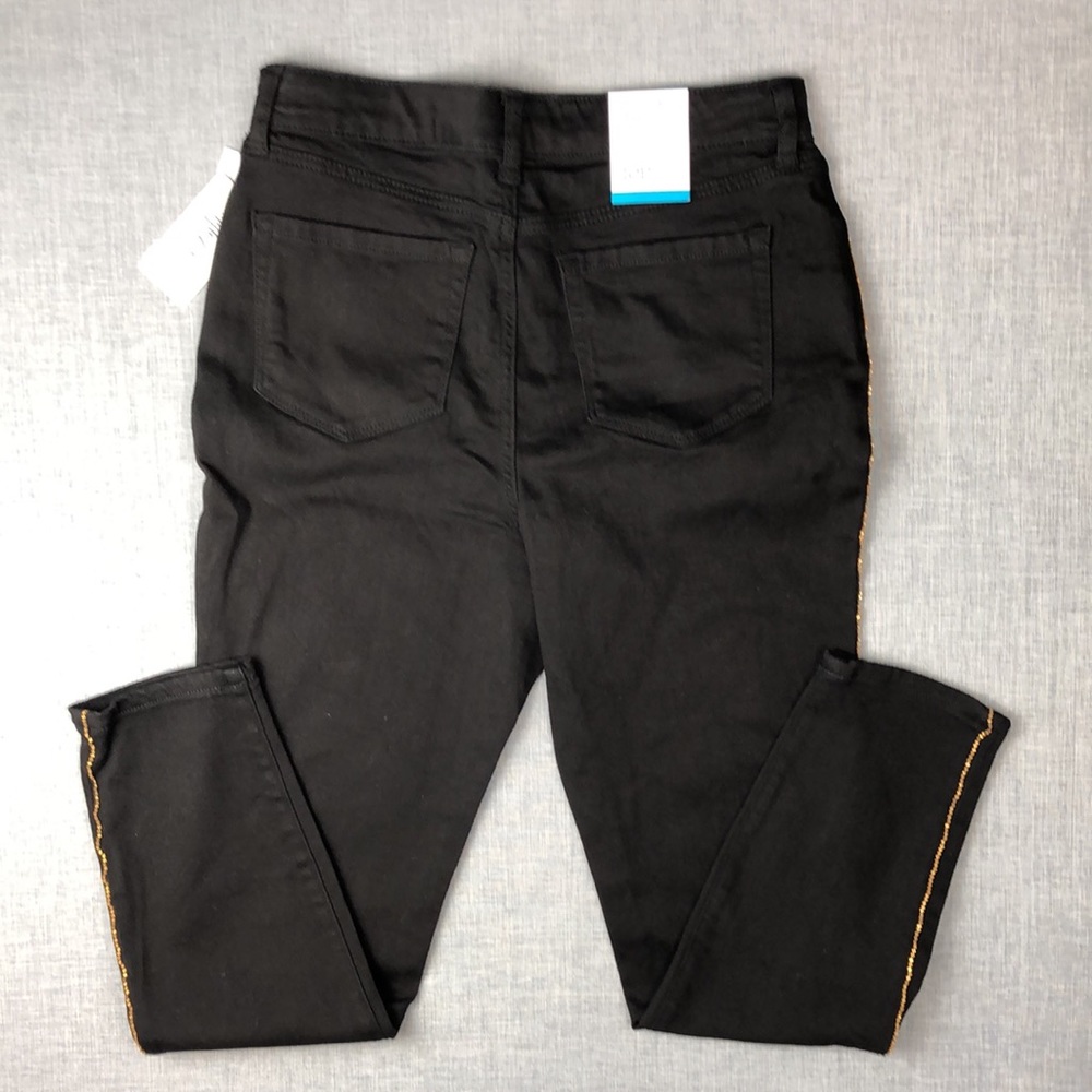 10P 14P Style & Co. Black Chain Detail Skinny Jean - Picture 6 of 7